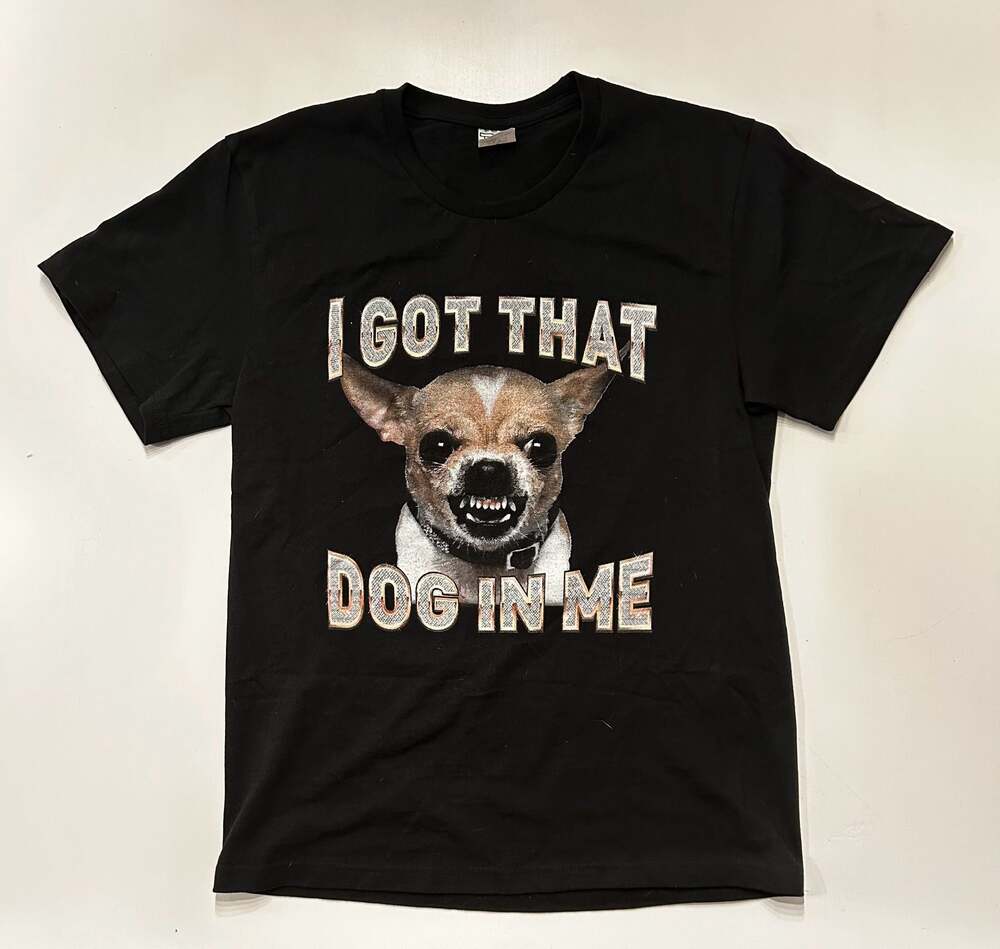 I Got That Dog in Me Chihuahua Graphic Tee, M - Black (1 each)